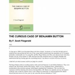 The Curious Case of Benjamin Button and Other Jazz Age Stories - [AUDIOBOOK]