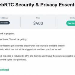 Udemy - Webrtc Security & Privacy Essentials