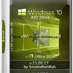 Windows 10 x86/x64 10in1 +/- Office2016 by SmokieBlahBlah v.11.05.17 (2017) RUS/ENG