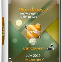 Windows 7 Pro/Ultimate SP1 x64 6in1 OEM July 2019 by Generation2 (RUS)