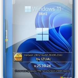 Windows 11 24h2 (build 26100.2161) AIO 38in1 (x64) by IZUALISHCHE (En/Ru) (v25.10.24)