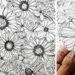 Messy Flower Doodles - Draw, Cut, And Craft!