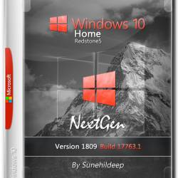 Windows 10 Home x64 1809 NextGen By Sunehildeep (ENG+RUS/2018)