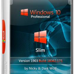 Windows 10 Pro x64 1903 Slim By Nicky & Dark Wolf (ENG+RUS+GER/2019)