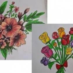 Drawings Of Flowers Using Oil Pastels