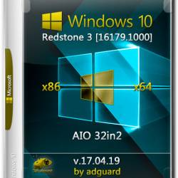 Windows 10 Redstone3 16179.1000 x86/x64 AIO 32in2 Adguard v.17.04.19 (RUS/ENG/2017)