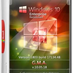 Windows 10  Enterprise x64 RS4 1803 G.M.A. v.10.05.18 (RUS/2018)