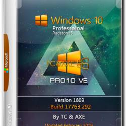 Windows 10 RS5 x64 1809.17763.292 PRO10 VE by TC&AXE (MULTi10/RUS/2019)