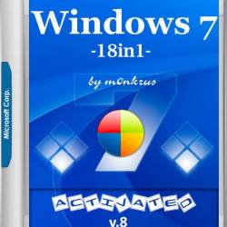Windows 7 SP1 x86/x64 -18in1- AIO Activated v.8 by m0nkrus (RUS/ENG/2019)