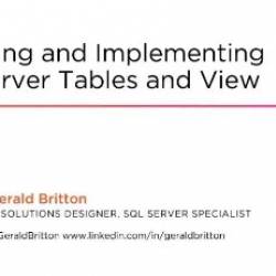 Designing and Implementing SQL Server Tables and Views