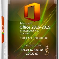 Microsoft Office 2016-2019 x64 Pro Plus / Standard + Visio + Project 16.0.12527.22183 RePack by KpoJIuK (2022.07)