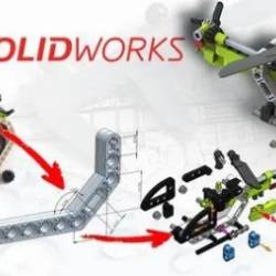 Build a Lego Helicopter in SolidWorks 3D CAD