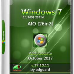 Windows 7 SP1 x86/x64 With Update 7601.23914  AIO 26in2 v.17.10.11 (RUS/ENG/2017)