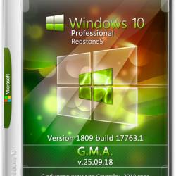 Windows 10 Pro VL RS5 1809 x64 G.M.A. v.25.09.18 (RUS/2018)