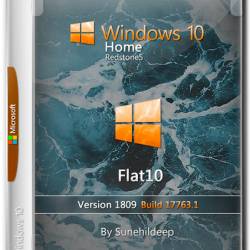 Windows 10 Home x64 1809 Flat10 By Sunehildeep (ENG+RUS/2018)