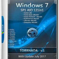 Windows 7 SP1 x86/x64 AIO 121in1 TORRNADA v.1 (MULTi-11/RUS)