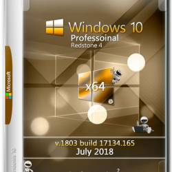 Windows 10 Pro x64 RS4 v.1803.17134.165 July 2018 by Generation2 (RUS)