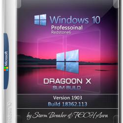 Windows 10 19H1 x64 Dragoon X Slim Build by Storm Breaker & TECH Aura (ENG+RUS+GER/2019)