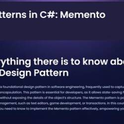 Dometrain - Design Patterns in C# - Memento